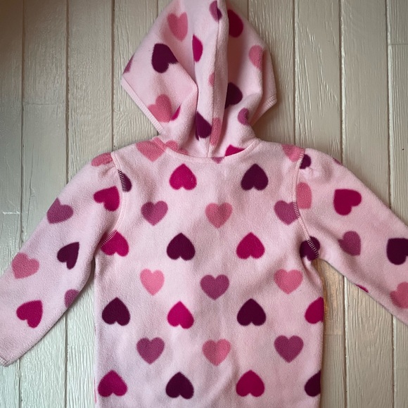 Valentine’s Day Y2K Heart Fleece Zip Up Jacket 18 24 Months Baby Girl - Picture 9 of 9